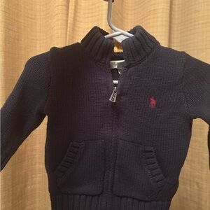 Ralph Lauren Kids Dark Blue Sweater with Red Logo